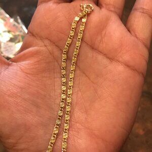 Scroll Chain/ Gold plate 18inches, 3 mm width